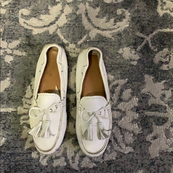 white driving moccasins